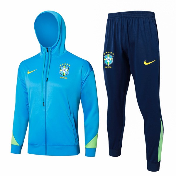 Hoodies Brasilien 2024-2025 Blau 3